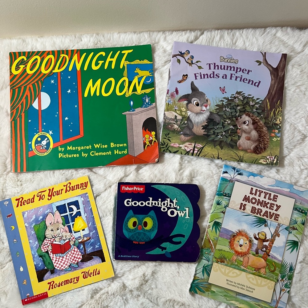 Goodnight Moon Book Bundle Kids Bedtime Books Thumper Bunny Owl Toddler